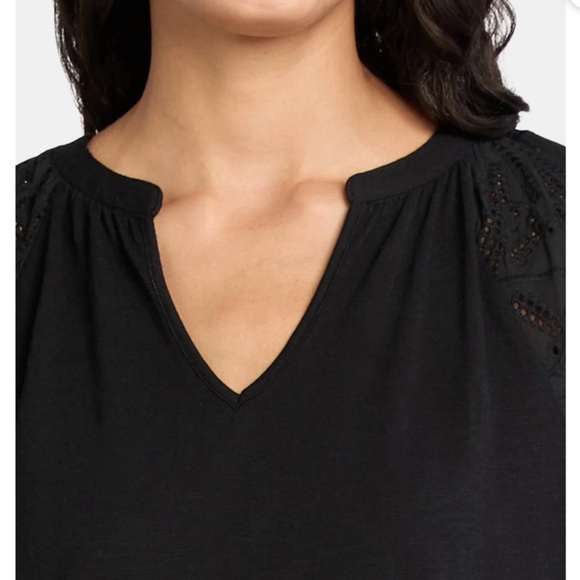 Time and Tru Blue Boxy Short Sleeve Blouse - Picture 6 of 6